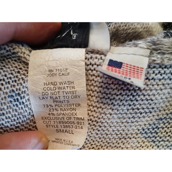 Jody California Womens Small Aztec Tunic Soft Lightweight Made in USA Top Blouse - Picture 6 of 6